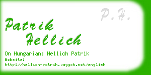 patrik hellich business card